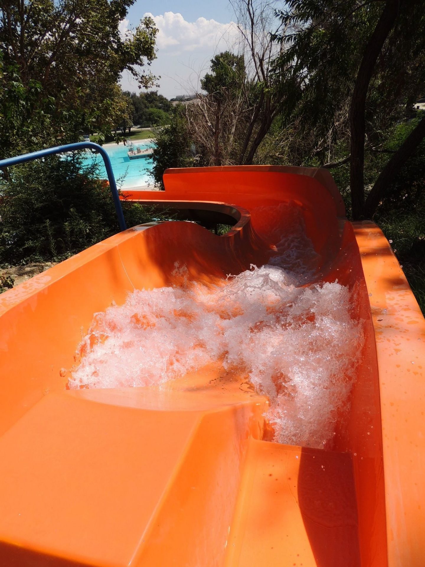 Orange water slide
