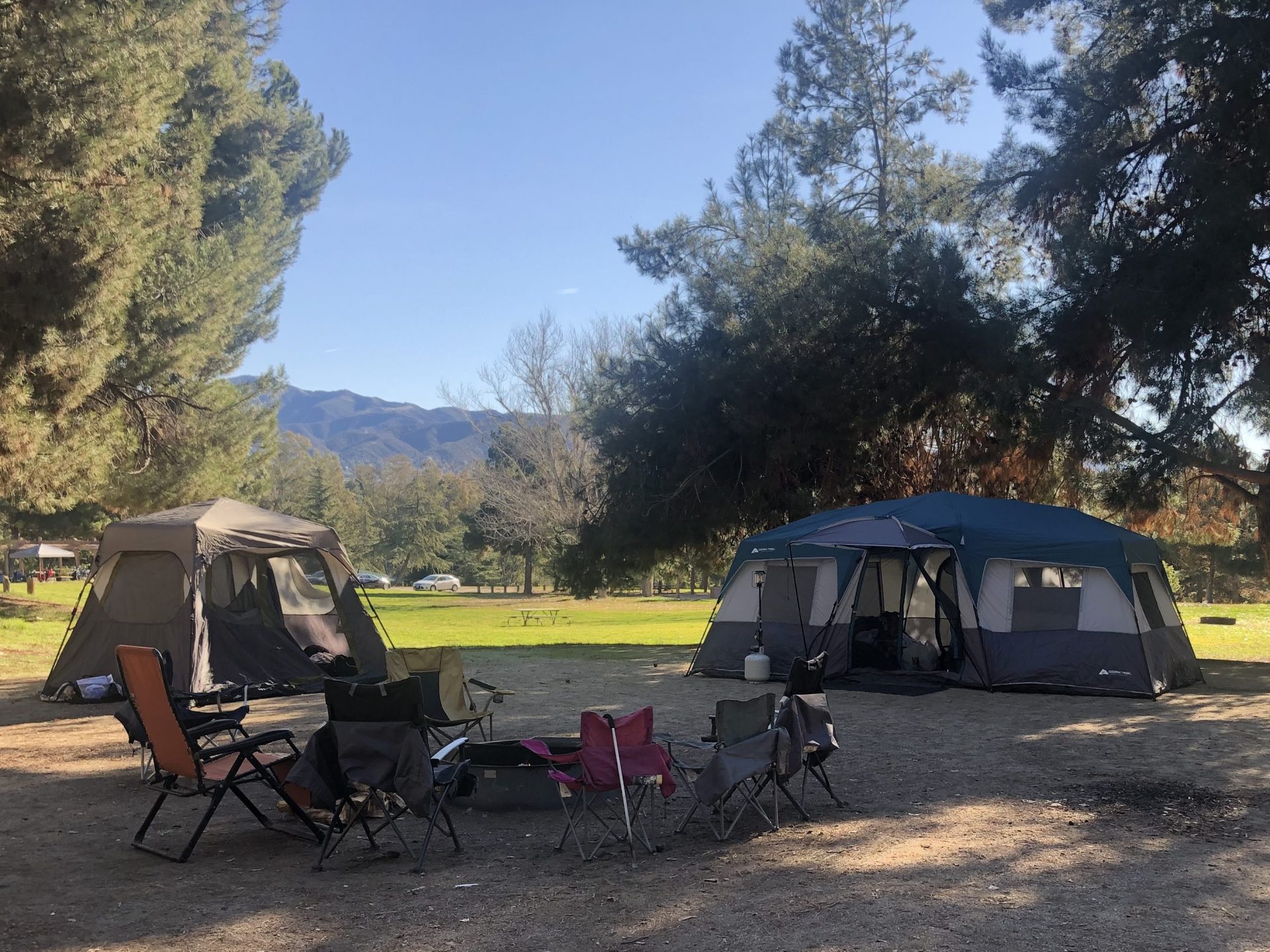 2 tents at Yucaipa Camping ground