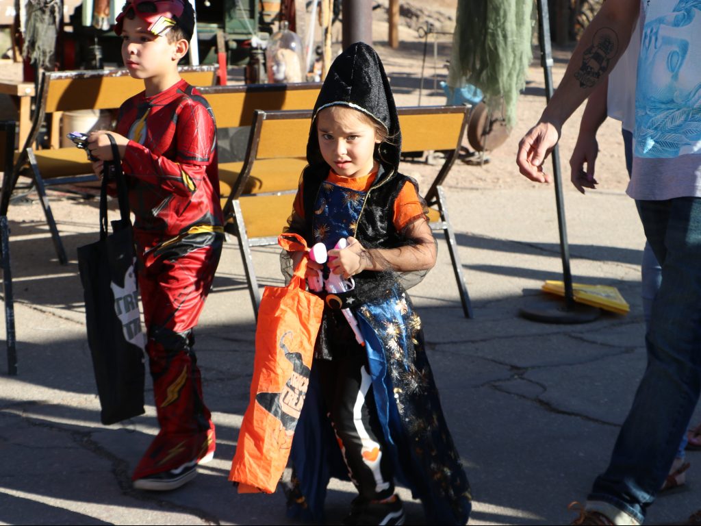 Kids in Costumes for Halloween at Calico
