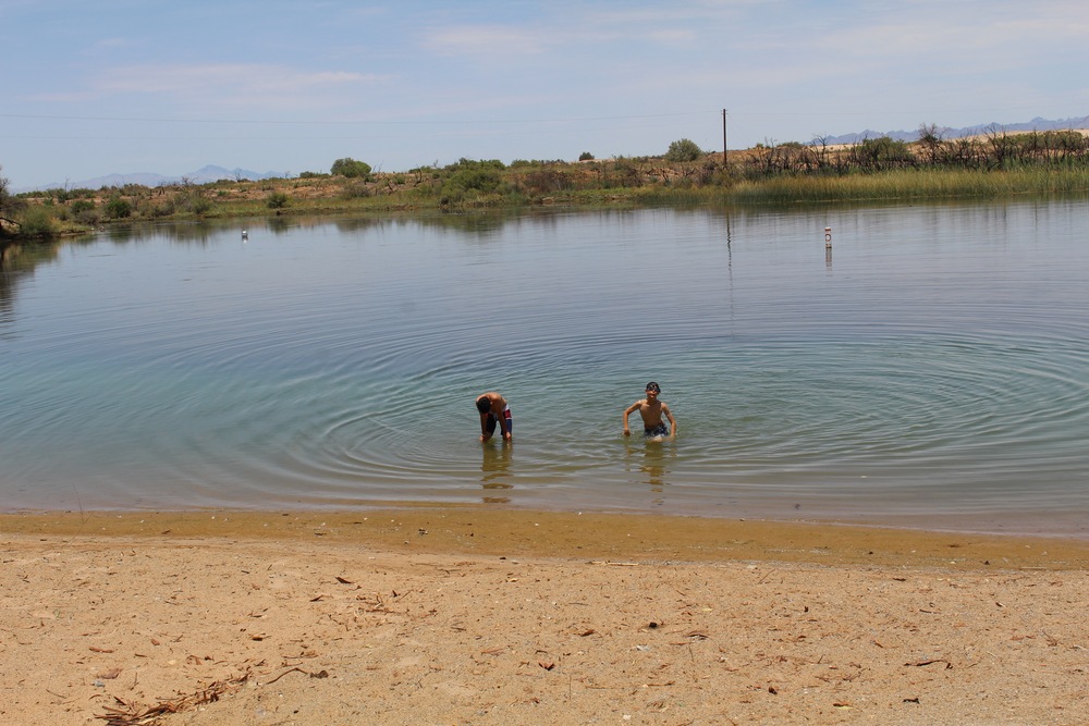 kids playing at moabi swimming area