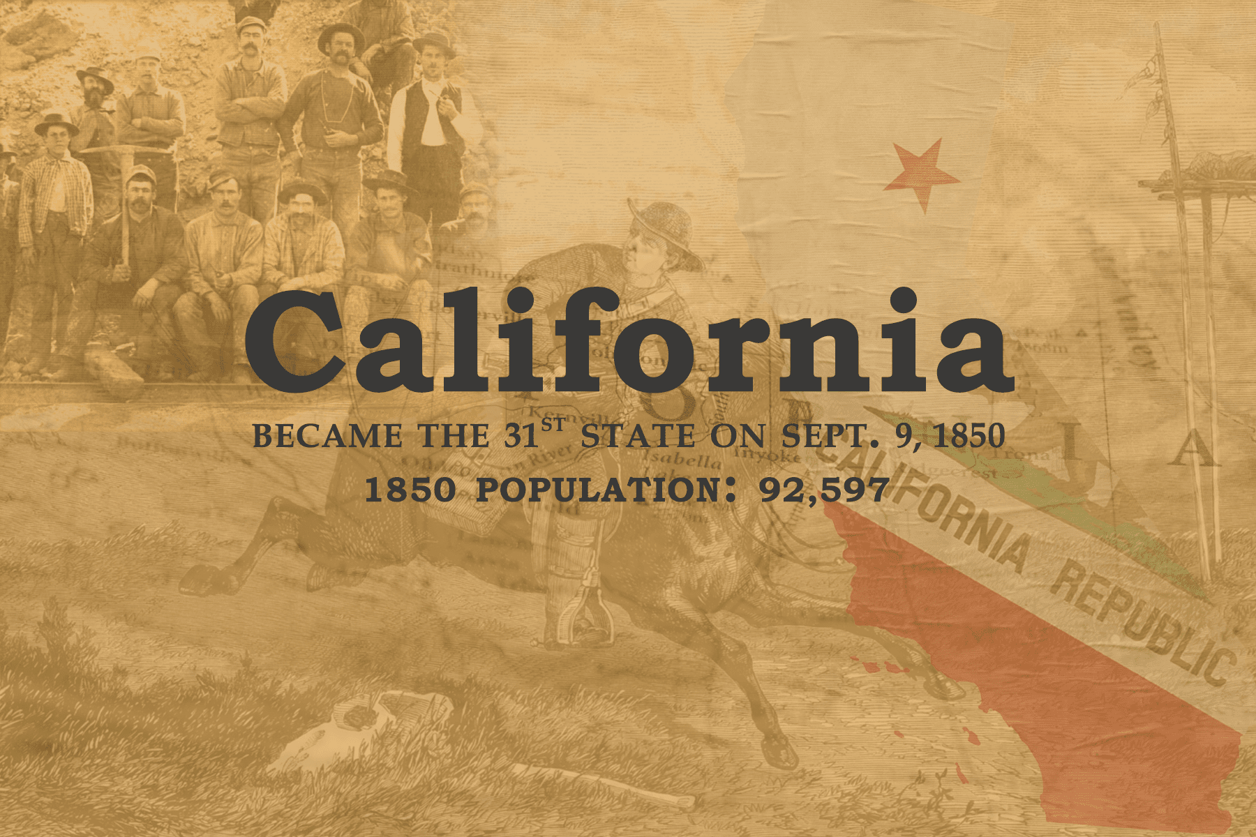 9 Septembre1850 La Californie Devient Le 31 me tat Des tats Unis 