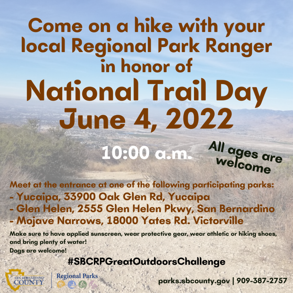 National Trail Day at your local Regional Park Parks