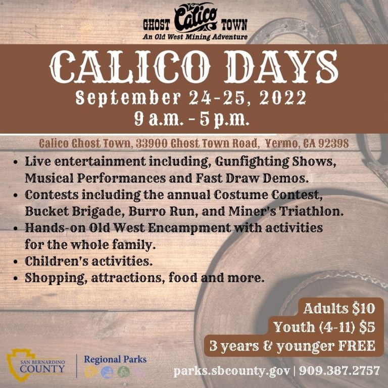 Calico Days at Calico Ghost Town Parks