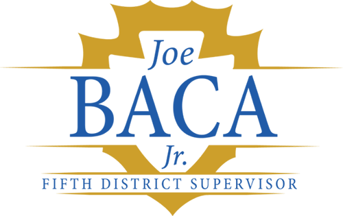 San Bernardino County Fifth District Board of Supervisor Joe Baca, Jr. logo.