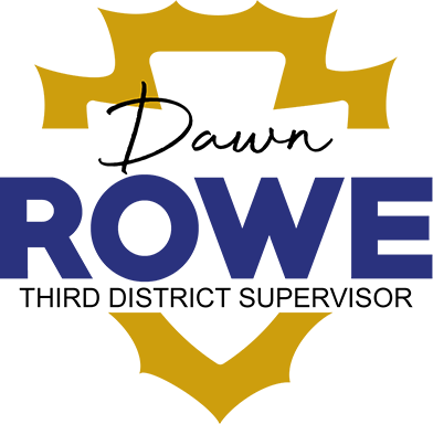 San Bernardino County Third District Board of Supervisor and Chair Dawn Rowe logo.