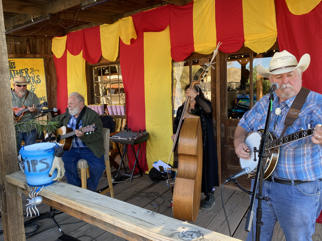 A group of band musicians at Calico Ghost Haunt 2023.